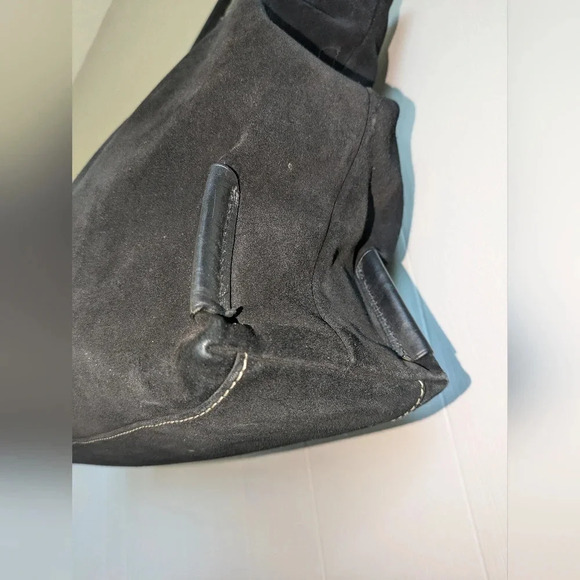 Dooney & Bourke Bella Shopper Tote Black Suede Large Shoulder Bag - Picture 3 of 16